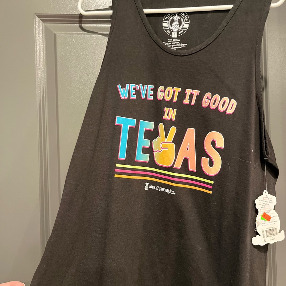 Black Texas Graphic Tank Top